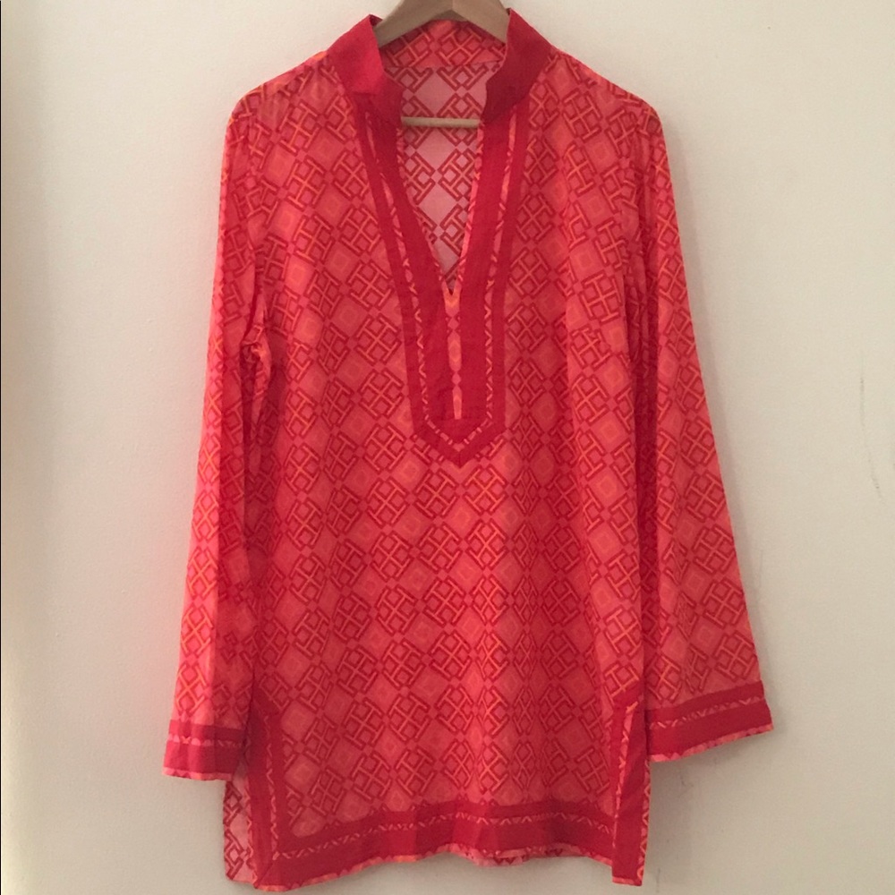 Tory Burch 4t Printed Tory Tunic Honeysuckle Classic